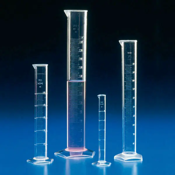 Messzylinder graduiert, hohe Form TPX 10 ml | 13,5 mm | 2 ml | 140 mm | 0,2 ml | ± 0,2 ml