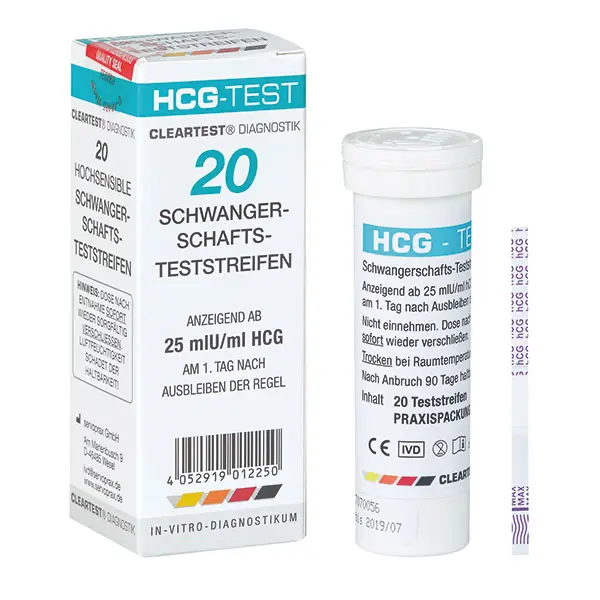 Cleartest HCG - Schwangerschafts-Teststreifen lose HCG Teststreifen