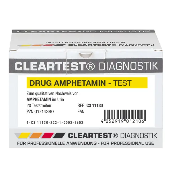 Cleartest Drug 20er Testpackung Amphetamin | AMP | 1000 ng/ml