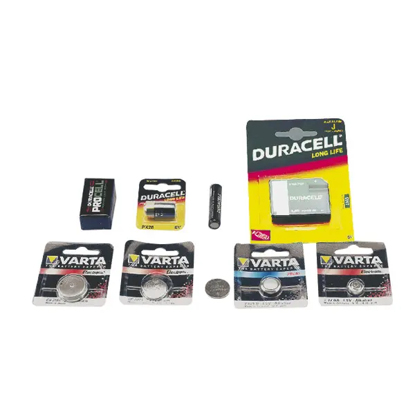 Batterien für Blutzuckermessgeräte Flatpak Typ 7, K 67 | Reflolux II, One Touch Basic & Basic II, 
Omnican Control | 6 V