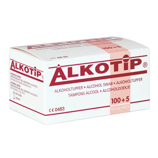 Alkoholtupfer / Alkoholpads  Alkotip Alkoholtupfer | 30 x 65 mm
