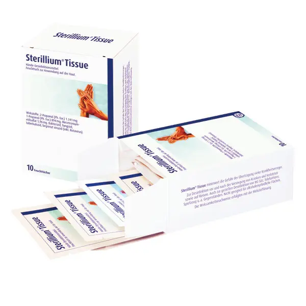 Sterillium Tissue Desinfektionstücher Sterillium, fertige Tücher zur Händedesinfektion | 100 Stück