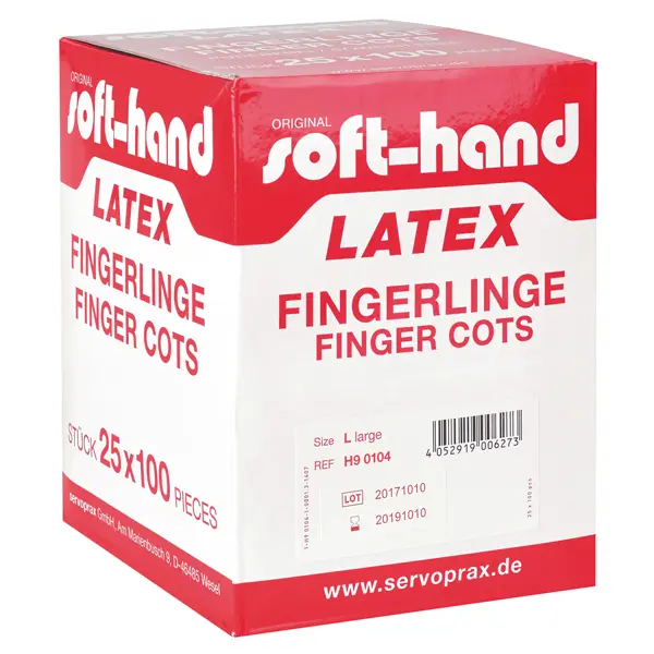 Soft-Hand Latex Fingerlinge 3 - mittel