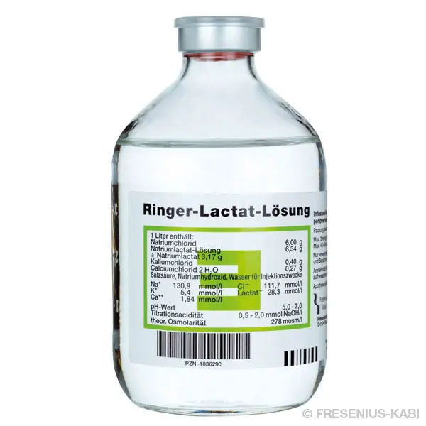 Ringer-Lactat-Lösung Fresenius 500 ml, Kunststoff-Flasche