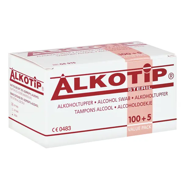 Alkotip Alkoholtupfer steril Alkotip Alkoholtupfer, steril | 30 x 65 mm