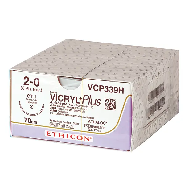 Vicryl Plus, Ethicon Plus, violett geflochten | 3 | 2/0 | 0,70 m