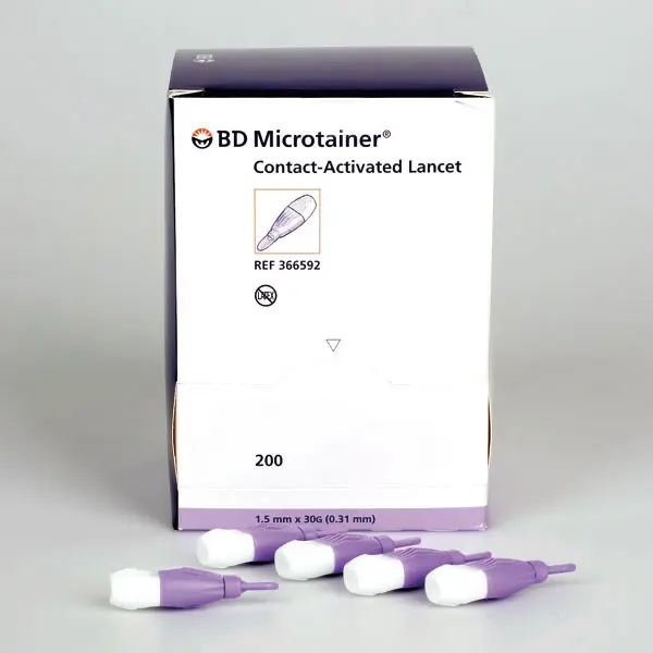BD Microtainer Sicherheitslanzetten 30 G x 1,5 mm, ein Tropfen | lila