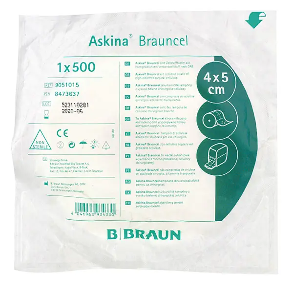 Askina Brauncel Zellstofftupfer B.Braun 