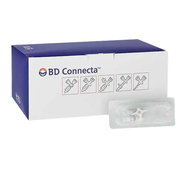 Connecta 3-Wege-Hähne - BD weiß, mit 10 cm Verlängerungsschlauch