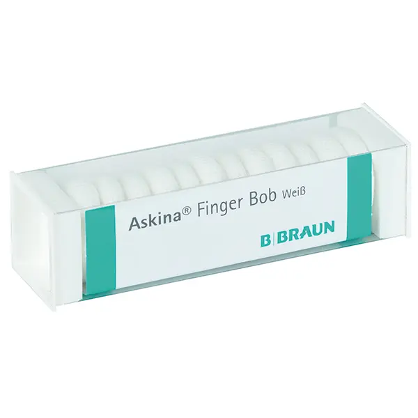 Askina Finger Bob  B.Braun Standard | weiß | 180 mm | 12 mm | 72 Stück