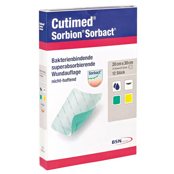 Cutimed Sorbion Sorbact BSN 10 cm x 10 cm | 12 x 12 Stück