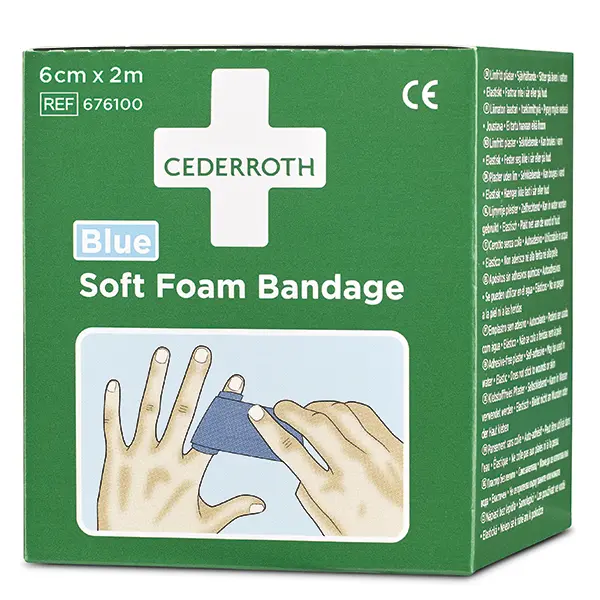 Cederroth Soft Foam Bandage Blue 6 cm x 2 m 