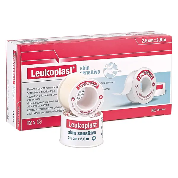 Leukoplast Skin Sensitive BSN mit Schutzring | 1,25 cm x 2,60 m | 240 Stück