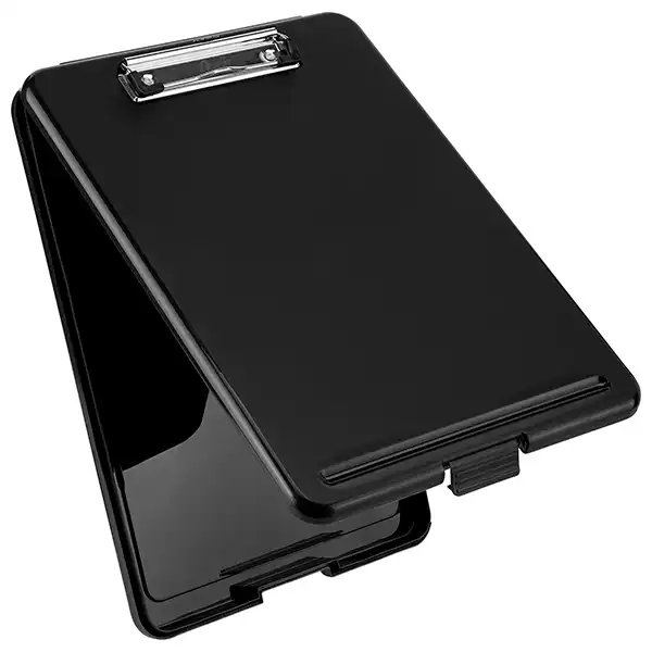 Läufer clipboard with storage compartment, black 